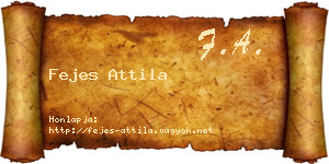 Fejes Attila névjegykártya